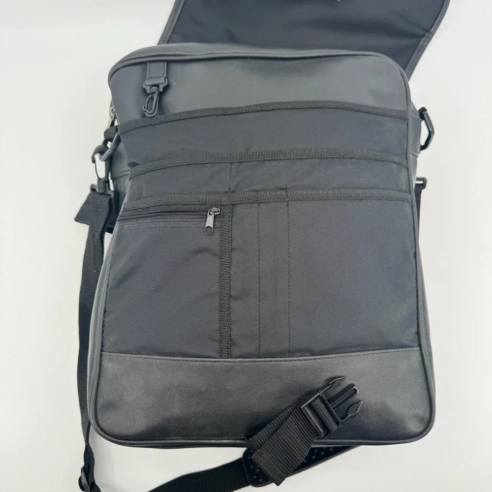 Leeds Messenger Bag Black Convertible Backpack Laptop Shoulder Bag ASQ Promo